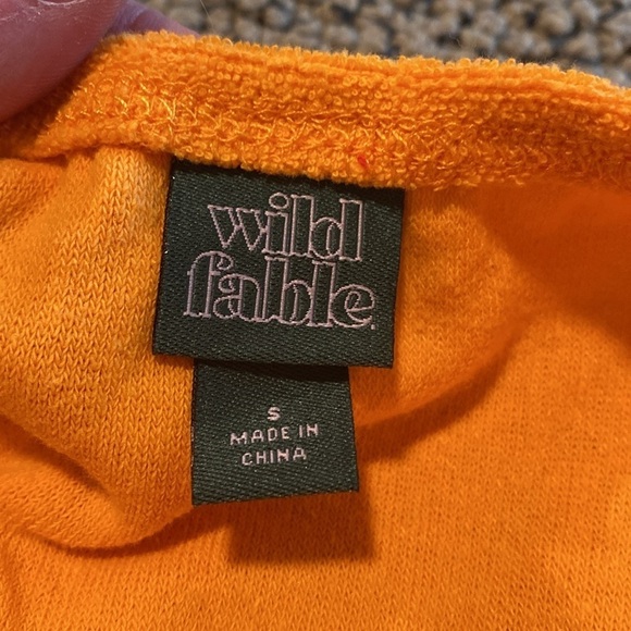 NWT Wild Fable Orange Terry Cloth Romper Size Small - Picture 5 of 6